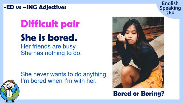 ED or ING ADJECTIVES Easy English Grammar смотреть онлайн