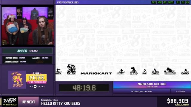 Mario Kart 8 Deluxe by amber in 1:28:17 - Frost Fatales 2023 смотреть онлайн