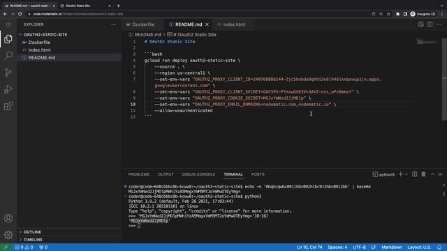 Create and Run OAuth2-Secured Websites (Docker and Cloud Run) смотреть онлайн