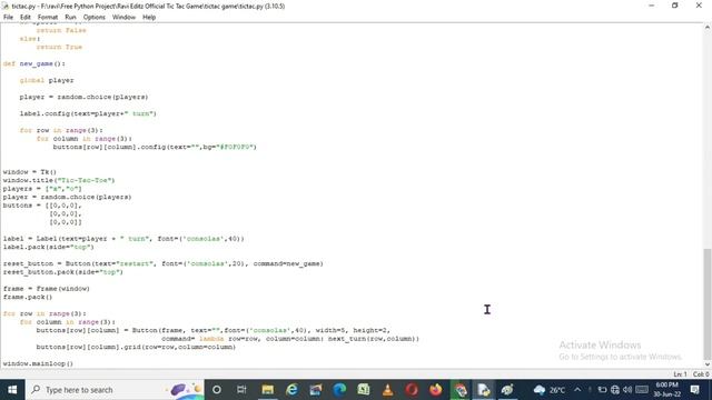 Free Tic Tac Game Python Project with source code || Python Tutorial || #ravieditz смотреть онлайн
