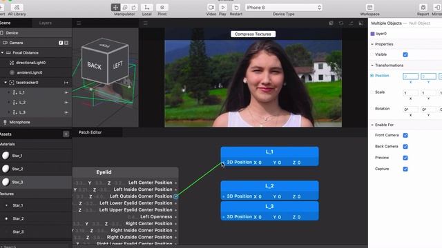 Уроки Spark AR Studio - Particle System??. Вылетающие искры, звезды из глаз! Маски в Инстаграм смотреть онлайн