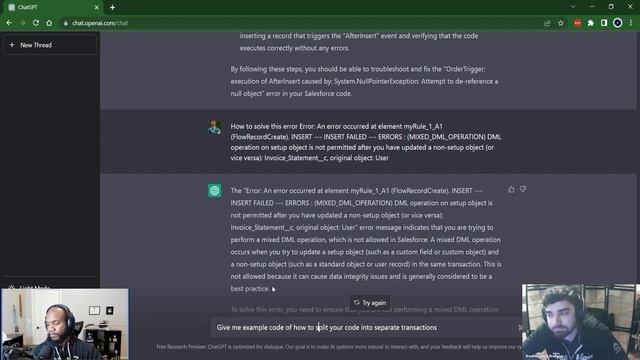 Can ChatGPT Debug Salesforce Apex Common Errors - MIXED DML and NULL Pointer Exceptions смотреть онлайн