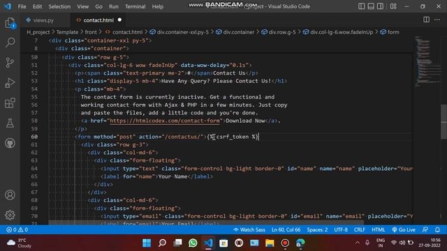 #11 | How to Store Form Data into our Model in Django | Submit Contact Form Details in our model смотреть онлайн