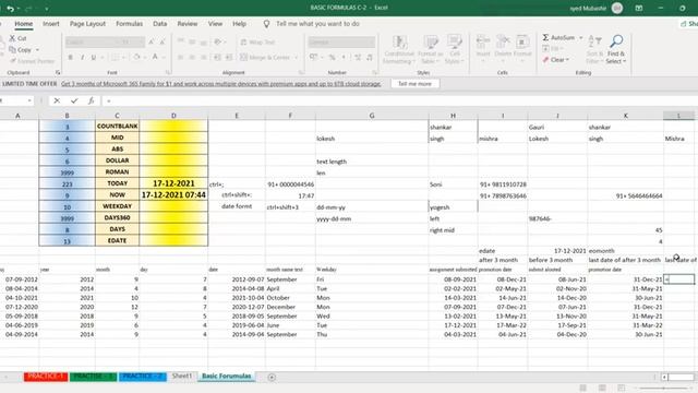 #Besic #Excel #formula C-2 смотреть онлайн
