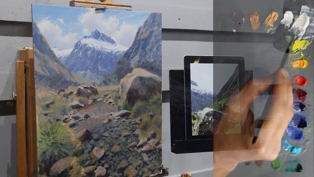 How to paint WATER in Oils - Painting realistic reflections! смотреть онлайн