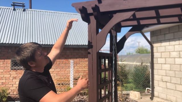 Качели пергола своими руками смотреть онлайн