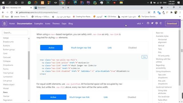 part32 define nav and define tabs in the bootstrap смотреть онлайн