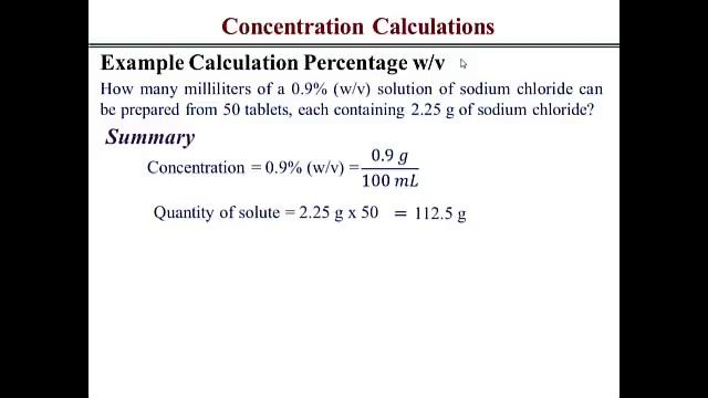 Percentage Concentration Calculations смотреть онлайн