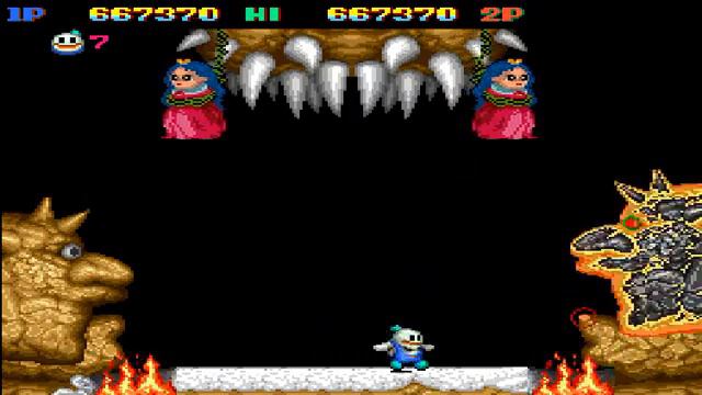 Snow Bros 1990, All Bosses with Invisibility cheat :) смотреть онлайн