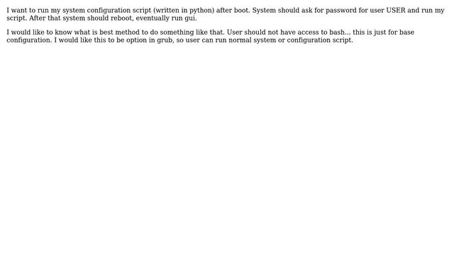 How to run interactive python script after boot as user USER? смотреть онлайн