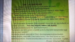 İSMİ AZAM DUASI  ( Büyük Azametli Dua )