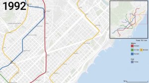 Evolution of the Barcelona Metro 1863-2050 (animation)