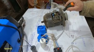 Включение трехфазного электродвигателя через пусковой конденсатор