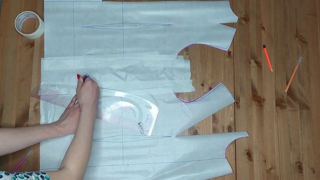 Моделируем жакет с вытачкой из кармана. Часть 1. смотреть онлайн