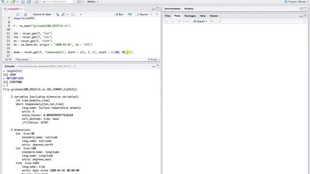 Reading NetCDF Temperature Anomaly data in RStudio смотреть онлайн