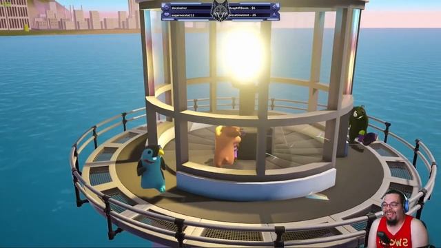 Bean and Rhino jump a pirate! (Gang Beasts) смотреть онлайн