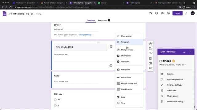 How to Convert Google Form to a Chatbot | Simple one click method смотреть онлайн