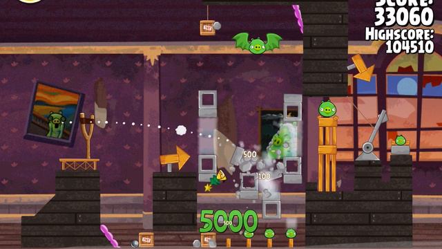 Angry Birds Seasons Haunted Hogs 3 Star Golden Egg смотреть онлайн