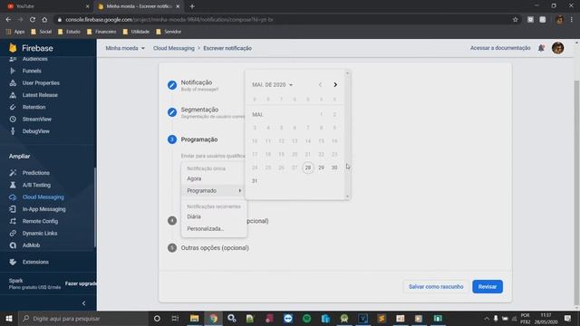 Using firebase cloud messaging with android studio. (Demonstration) смотреть онлайн