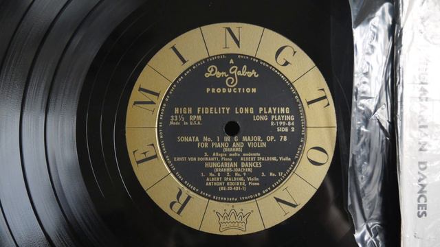 Brahms, Albert Spalding, Ernst Von Dohnányi Sonata #1 Hungarian Dances Remington R 199 84 смотреть онлайн