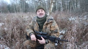 Охота на бобра зимой, с засидки.