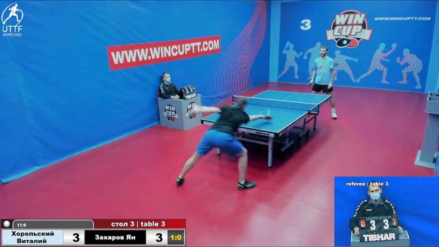 Хорольский Виталий 3-0 Захаров Ян Турнир Восток 5 WINCUP 15.12.21 ПрямаяТрансляция Зал3 смотреть онлайн