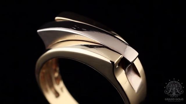 Кольцо из комбинированного золота 375 пробы смотреть онлайн