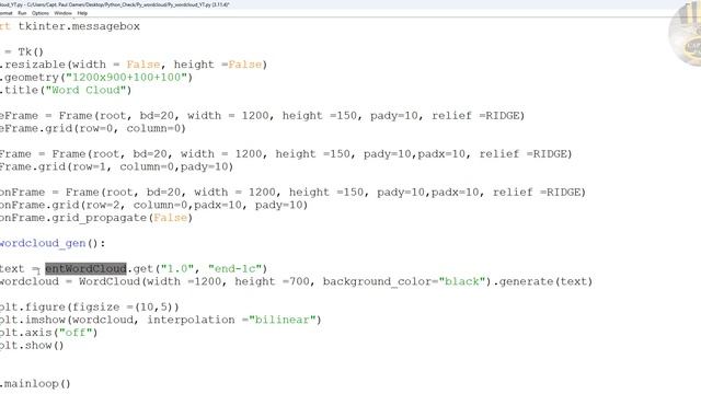 How to Create a Word Cloud using Tkinter (GUI) in Python смотреть онлайн