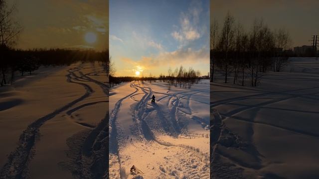 Как съехать с горки на мотосноуборде? смотреть онлайн