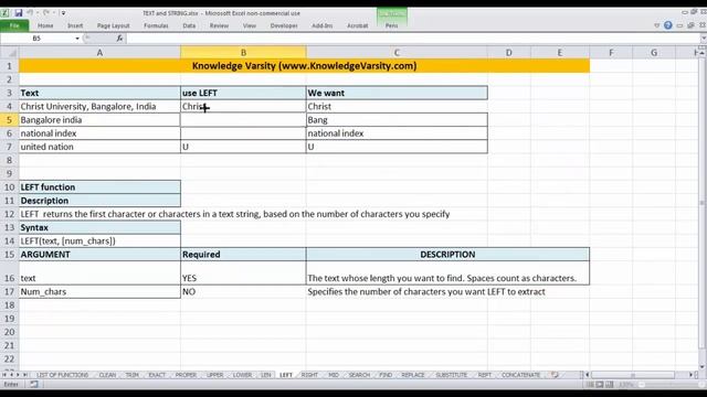 How to use LEFT Function in Excel (Upper function, Len function) смотреть онлайн