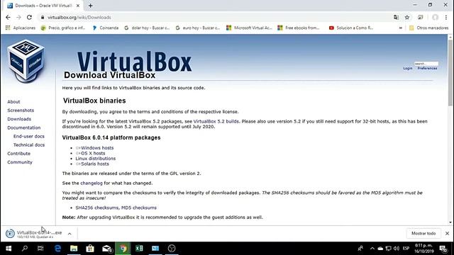 Como descargar y Instalación de virtualbox ver 6.0.14 - Oct 2019 смотреть онлайн