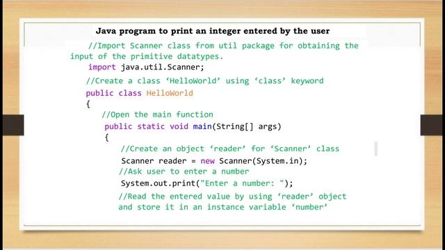 Java Program to Print an Integer Entered by the User | Java Programming | SSCBE смотреть онлайн