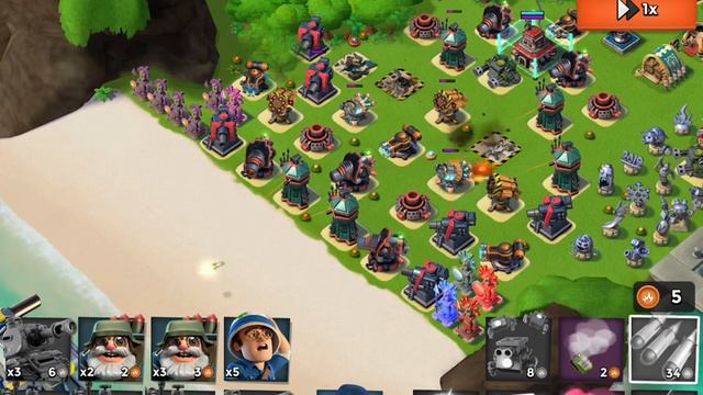 Boom beach Imitaton game .. attack base lvl 76 max out all stages .. full storages trader and items смотреть онлайн