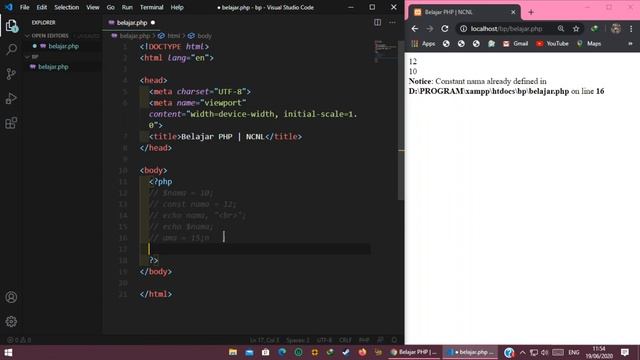 Tutorial Php - Sesi 7 - Konstan Dan Null - No Code No Life смотреть онлайн