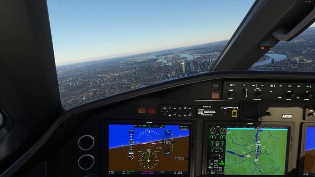 MSFS 2020 AAU1 ✈ Citation Longitude landing London City Airport - UK смотреть онлайн