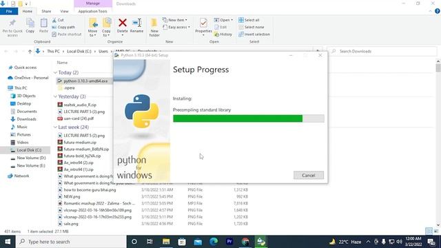 How to install Python 3.10.3 on Windows 10 | Python Tutorial смотреть онлайн
