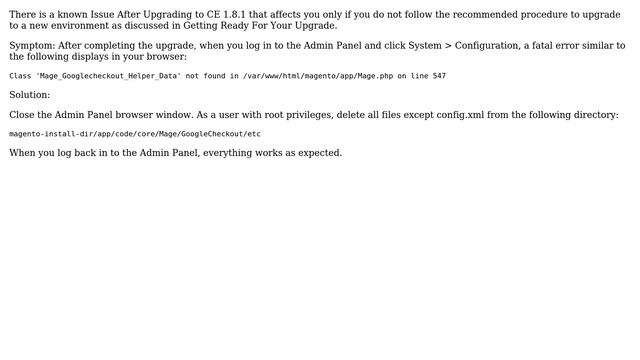 Magento: Error after upgrade, Failed opening 'Mage/Googlecheckout/Helper/Data.php' for inclusion смотреть онлайн