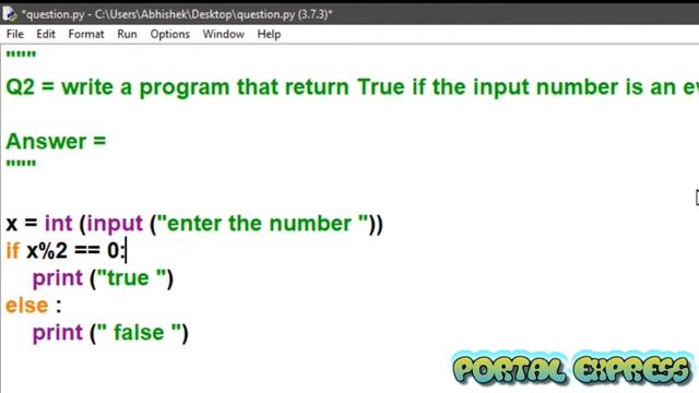 Write a program that return True if the input number is an even number , False otherwise смотреть онлайн