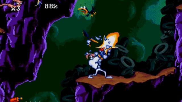 Earthworm Jim - Земляной червяк Джим (геймплей)