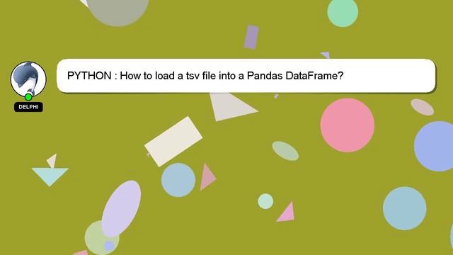 PYTHON : How to load a tsv file into a Pandas DataFrame? смотреть онлайн