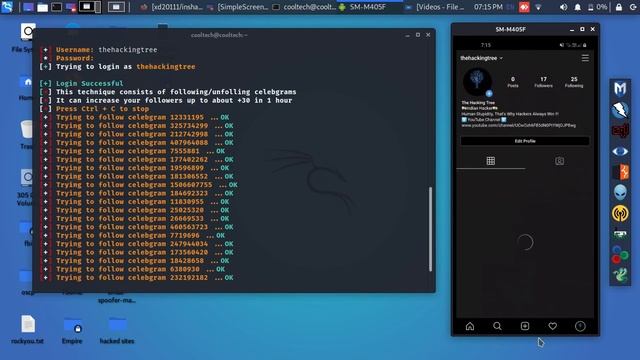 how to increase instagram followers using kali linux | in hindi | 2020 смотреть онлайн
