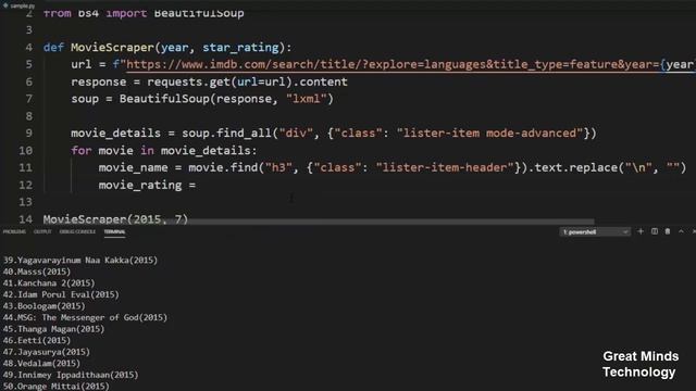 Python - IMDb Movie Scraper | Tamil | iCoding смотреть онлайн