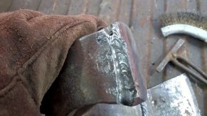 Как заварить топор электродом (лопнувший)-2; работа над ошибками