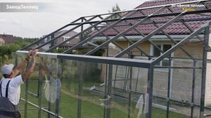 Установка теплицы "Домик 3м МПК 40х20": Инструкция. Купить теплицу в Мск, СПб, Краснодаре и др.