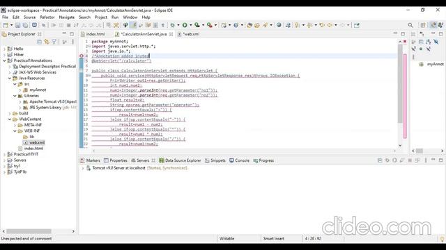 Learn how to create a servlet with annotations.@WebServlet annotation. Enterprise Java Practical 1 смотреть онлайн
