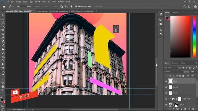 Neoclassical Building Poster Design ala Magdiel Lopez - Tutorial Photoshop CC 2019 смотреть онлайн
