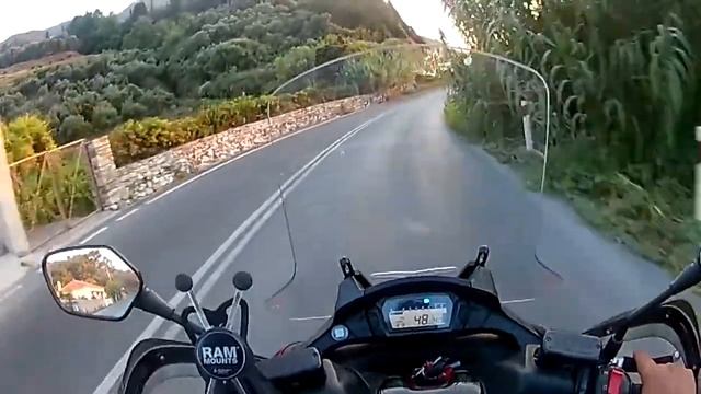 Honda NC 750 Integra.Samos Island.Riding From Kokkari Village To Karlovasi Port.
