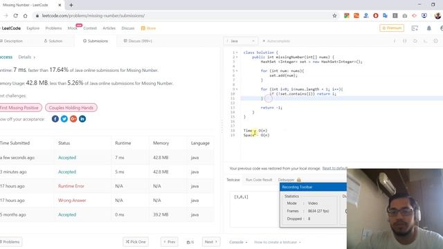 268. Missing Number [Java] - Leetcode смотреть онлайн