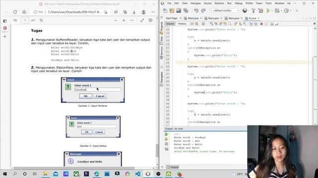 Program untuk meng-input dari luar (Keyboard) menggunakan BufferedReader dan JOptionPane (Java) смотреть онлайн