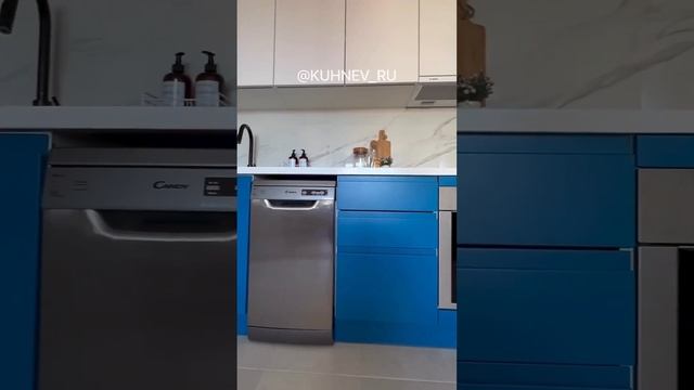 Белый верх, синий низ - смотрим новую кухню ? Подробнее в описании?? смотреть онлайн